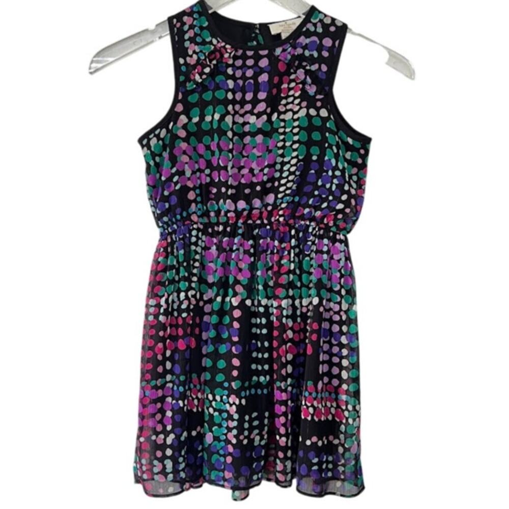 Kate Spade NY Girl's Skirt The Rules Sleeveless 7 Multicolor Polka Dot Ruffle